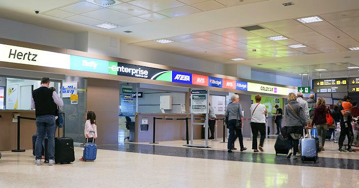 Rental Counters at an airport