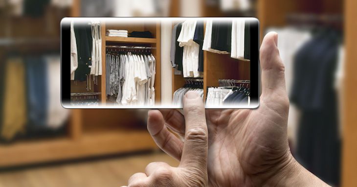 Taking a picture of a closet