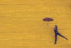 girl holding umbrella