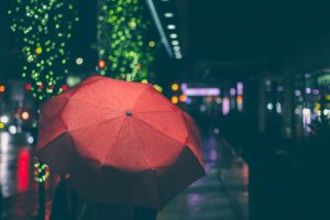 umbrella at night